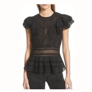 Sea NY Sevi Peplum Hem Top